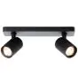 Brilliant Marty Deckenleuchte Aluminium Sandig Schwarz 10W 700lm - 830 Warmweiß | Inkl. 2x GU10